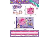 OBL10472984 - 独角兽毛绒包包+DIY串珠女孩饰品过家家套装（插梳）