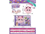 OBL10472985 - 小猫咪毛绒包包+DIY串珠女孩饰品过家家套装（发夹）