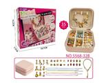 OBL10473575 - DIY35件套串珠便携式双层方盒 糖果金基础配套女孩过家家玩具精美套装
