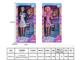 OBL10477470 - 11.5寸实身11关节咖啡色芭比公主 配 鞋子吸塑