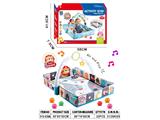 OBL10483495 - 婴儿可折叠健身架爬行垫配8颗海洋球（带音乐）