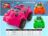 OBL10487065 - 实色拉线卡通警车(带灯)儿童卡通趣味Q版拉线车仔模型