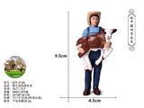 OBL10487896 - 抱牛犊的男农夫