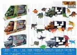 OBL10489978 - 恐龙鲨鱼犀牛货柜车配6只动物(三款混装)7pcs(GCC)