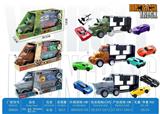 OBL10489979 - 恐龙鲨鱼犀牛货柜车配3只车(三款混装)4pcs