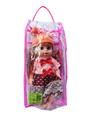 OBL10490316 - 12寸眨眼动物帽子搪胶公仔（女孩子）衣服多款随机混装带4声IC