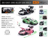 OBL10490420 - 英文1:32压铸锌合金灯光音效保时捷GT3 RS 恐龙版 车模