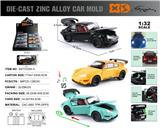 OBL10490422 - 英文1:32压铸锌合金灯光音效保时捷964 车模 8只/展示盒