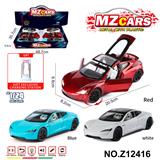 OBL10491160 - 卡通益智仿真回力合金车模型1:24 新能源Roadster跑车