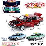 OBL10491210 - 卡通益智仿真回力合金车模型1:24 桑塔纳出租车