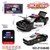 OBL10491214 - 卡通益智仿真回力合金车模型1:24 红眼地狱猫警车版