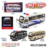 OBL10491240 - 卡通益智仿真回力合金车模型1:24考斯特警车