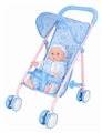 OBL313090 - 14 doll and universal wheel baby sunshade trolley (iron)