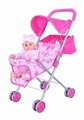 OBL313119 - 14 doll and baby sunshade trolley (iron)