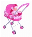 OBL313121 - 14 doll and baby sunshade trolley (iron)
