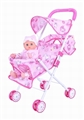 OBL313127 - 14 doll and baby sunshade trolley (iron)