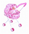 OBL313129 - 14 doll and baby sunshade trolley (iron)