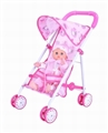 OBL313131 - 14 doll and baby sunshade trolley (iron)