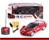 OBL617675 - 1:18黑窗四通仿真法拉利遥控车（红.黄）