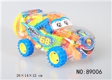 OBL618484 - Small action sports car produced blocks multi-color combination weighing 170 grams (about 135-145 PC