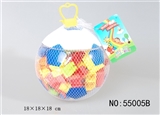 OBL618486 - Football class educational building blocks Multi-color combination weighing 180 grams (about 70-80 P