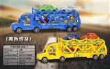 OBL618558 - 惯性双层拖头车载2只方程车+2只甲壳虫