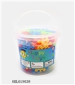 OBL619038 - Portable round barrel snowflakes 