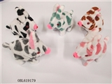 OBL619179 - 灯光毛绒电动斑纹兔
