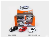 OBL619625 - 1:32宝马X6合金车模 具有回力，开门，带灯光，音乐 包电