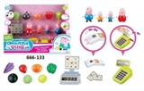 OBL620174 - Pink pig doll with cash register (double feature pack electricity)