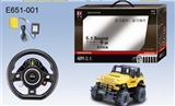 OBL620267 - Gravity sensing steering wheel remote control models (authorized simulation car 1:18 JEEP) red 4 yel