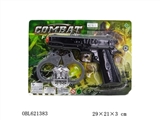 OBL621383 - Solid color flint gun with handcuffs badge