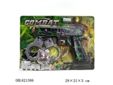OBL621386 - Camouflage green flint gun with handcuffs badge