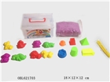 OBL621703 - 1000 grams of educational power sand castle with cartoon animals carved receive boxed set