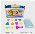 OBL621711 - 500 grams of educational power sand with a shovel Bamboo rake of painting of flowers and sand outfit