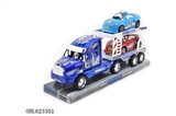 OBL623301 - 拖头车双层架加滑行警车2只（P罩）