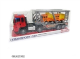 OBL623302 - 拖头车双层架加滑行工程车4只(P罩)