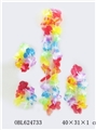 OBL624733 - 头饰花环.项链饰花.手环花.四件套装1袋