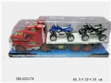 OBL625178 - 惯性单层拖头车（红蓝黑）