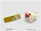 OBL625809 - 前进后退摇头摆尾叫声灯光电动长毛面具带头花狗