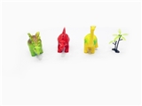 OBL630790 - Two dinosaurs, orange