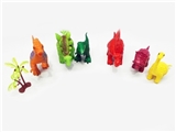 OBL630791 - Two dinosaurs, orange