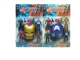 OBL633196 - 6 "captain America doll with 4 PCS lamp luminous mask