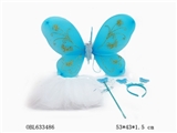 OBL633486 - 翅膀头饰仙女棒加裙子4件套