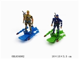 OBL634982 - Foot pedal back chariot soldier
