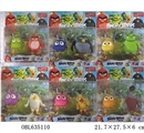 OBL635110 - 3-5寸愤怒的小鸟2只装（6款混装）双灯有声音