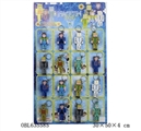 OBL635585 - 3寸可拆装活动新冰雪公主积木8款混装16只装+匙扣