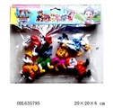 OBL635795 - 3.2寸狗狗巡逻队公仔6只胶袋对折卡装  1款