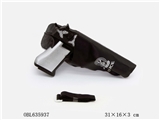 OBL635937 - Silver flint gun holster belt