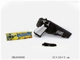 OBL635938 - Silver flint gun holster belt